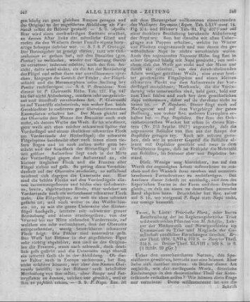 Schäfer, M.: Trierische Flora, oder kurze Beschreibung der im Regierungsbezirke Trier wildwachsenden Pflanzen. Trier: Lintz 1826