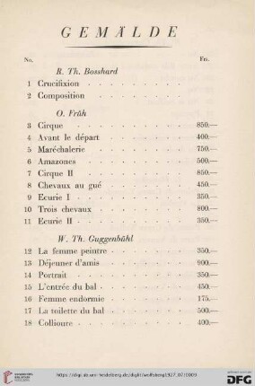 Gemälde (Nr. 1-129)
