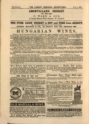 The lancet. 1873, [3.] Advertiser