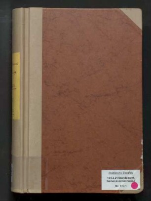 Namensverzeichnis zum Sterberegister Schildesche, 1900 - 1927