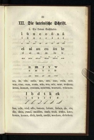 III. Die lateinische Schrift