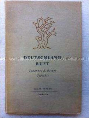 Erstausgabe von Gedichten von Johannes R. Becher