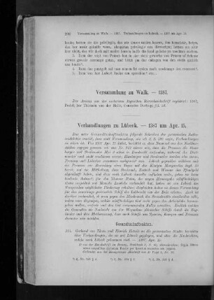 Versammlung zu Walk. - 1387.