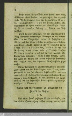 Mittel und Bedingungen zu Erreichung des Zwecks der Anstalt