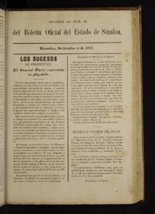 Alcance al Num. 32 del Boletin Oficial del Estado de Sinaloa.