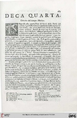 Deca quarta: Ovvero del tempo istorico