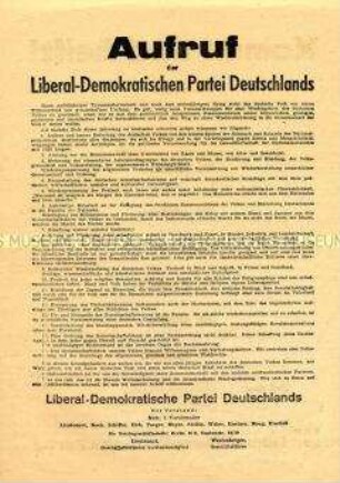 Gründungsaufruf der LDPD