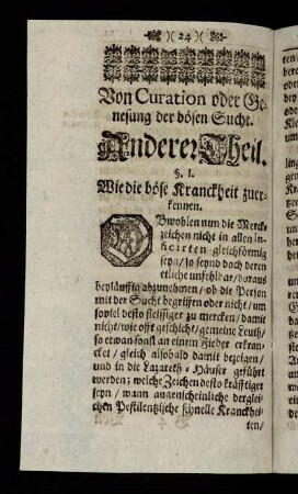 Von Curation oder Genesung der bösen Sucht. Anderer Theil.
