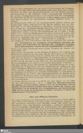 Über sechs Millionen Arbeitlose
