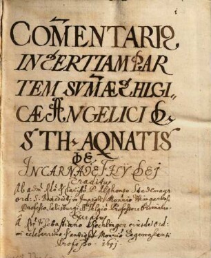 Tractatus in materiam de incarnatione - BSB Clm 27976