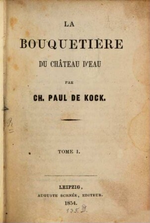 La bouquetière du chateau d'eau, 1