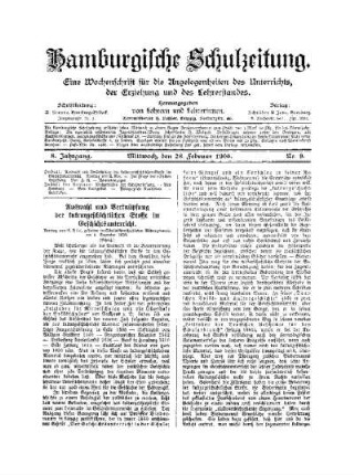 Auswahl und Verknüpfung der kulturgeschichtlichen Stoffe im Geschichtsunterricht : (Schluß)
