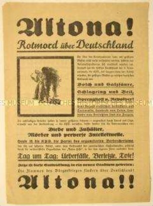 Antikommunistischer programmatischer Wahlaufruf der Nationalsozialisten zur Reichstagswahl - Warnung vor von Kommunisten geführtem Bürgerkrieg