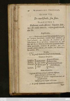 Caput VII. De causâ finali, seu fine.
