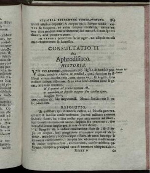 Consultatio II de Aphrodisiaco
