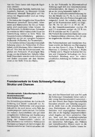 Fremdenverkehr im Kreis Schleswig-Flensburg: Struktur und Chancen