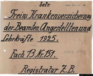 Freiwillige Krankenversicherung der Beamten und Angestellten