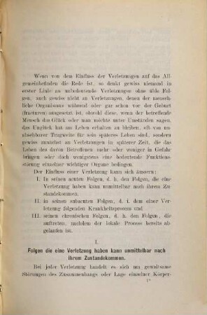 Über den Einfluss der Verletzungen auf das Allgemein befinden : Inaugural-Dissertation