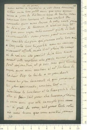 Brief von Marie-Anne Chamisso  an Eugène de Chamisso