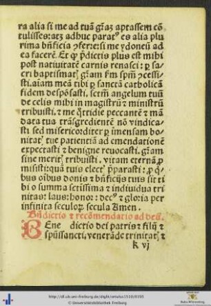 Benedictiones et recommendationes ad deum, commendationes et orationes