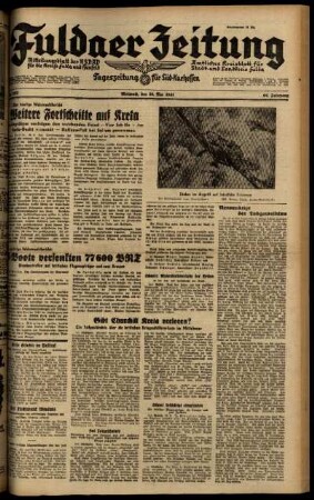 Ausgabe vom Mittwoch, den 28. Mai 1941.