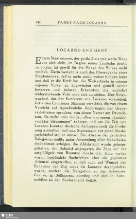 Locarno und Genf