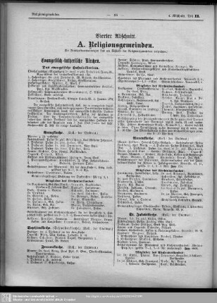 Vierter Abschnitt. Religionsgemeinden. Schulen.