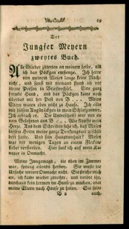 Der Jungfer Meyern zweytes Buch.