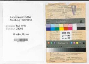 Entnazifizierung Bruno Mueller , geb. 27.09.1891 (Postbeamter)