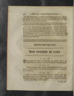 Hundert und erster - Hundert und zehnter titel.