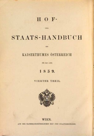 Hof- und Staats-Handbuch des Kaiserthumes Österreich. 1859,4