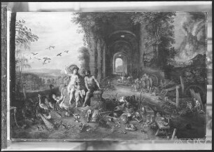 Bruegel, Jan  / Balen, Hendrik: Luft und Feuer - Venus mit Amor und Vulkan, GK I 7768.