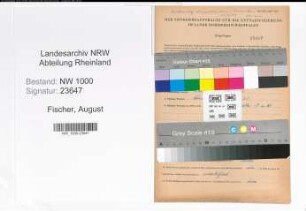 Entnazifizierung August Fischer, geb. 09.03.1908 (Kaufmann)