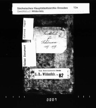 Gerichtshandelsbuch von Schönau (bei Wildenfels)