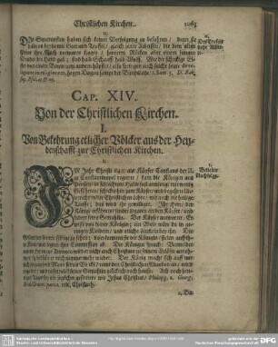 Cap. XIV. Von der Christlichen Kirchen