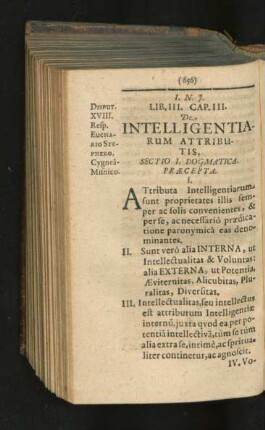 Cap. III. De Intelligentiarum Attributis.