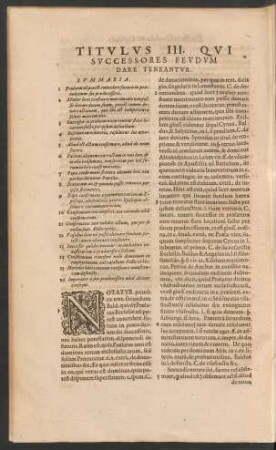 Titulus III. Qui Successores Feudum Dare Teneantur.
