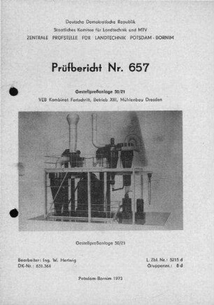 Gestellpreßanlage 50/21