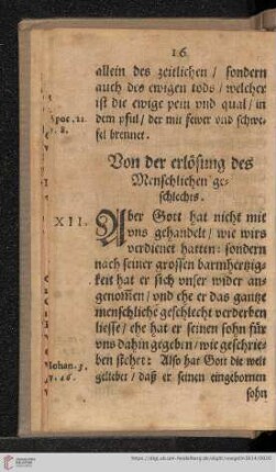 Von der erlösung des Menschlichen geschlechts