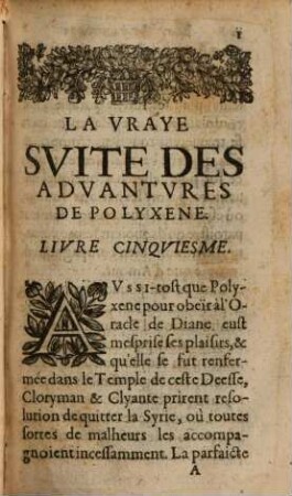 La vraye suitte de Polixene