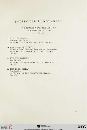 Indischer Kunstkreis (Nr.233-281)