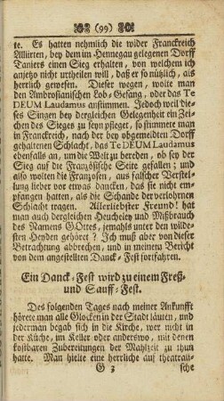 Ein Danck-Fest wird zu einem Freß- und Sauff-Fest