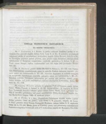 Scholae Professorum Ordinariorum.