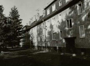 Glauchau, Wettiner Straße 21/25, Siedlungshaus, Eingangsseite