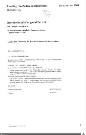 Drucksachen 1501-1700: Anträge, Anfragen, Gesetzentwürfe
