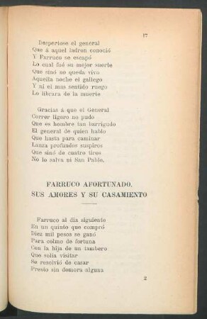 Farruco afortunado. Sus amores y su casamiento