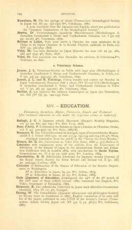 XIV. Education