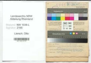 Entnazifizierung Otto Liersch , geb. 01.10.1891 (Lehrer)