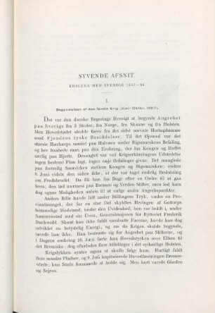 I. Begyndelsen af den første Krig (Juni-Oktbr. 1657).