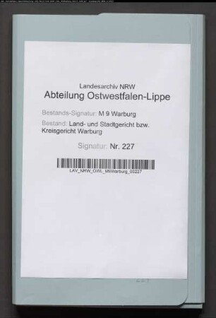 Taxation des Gutes Welda